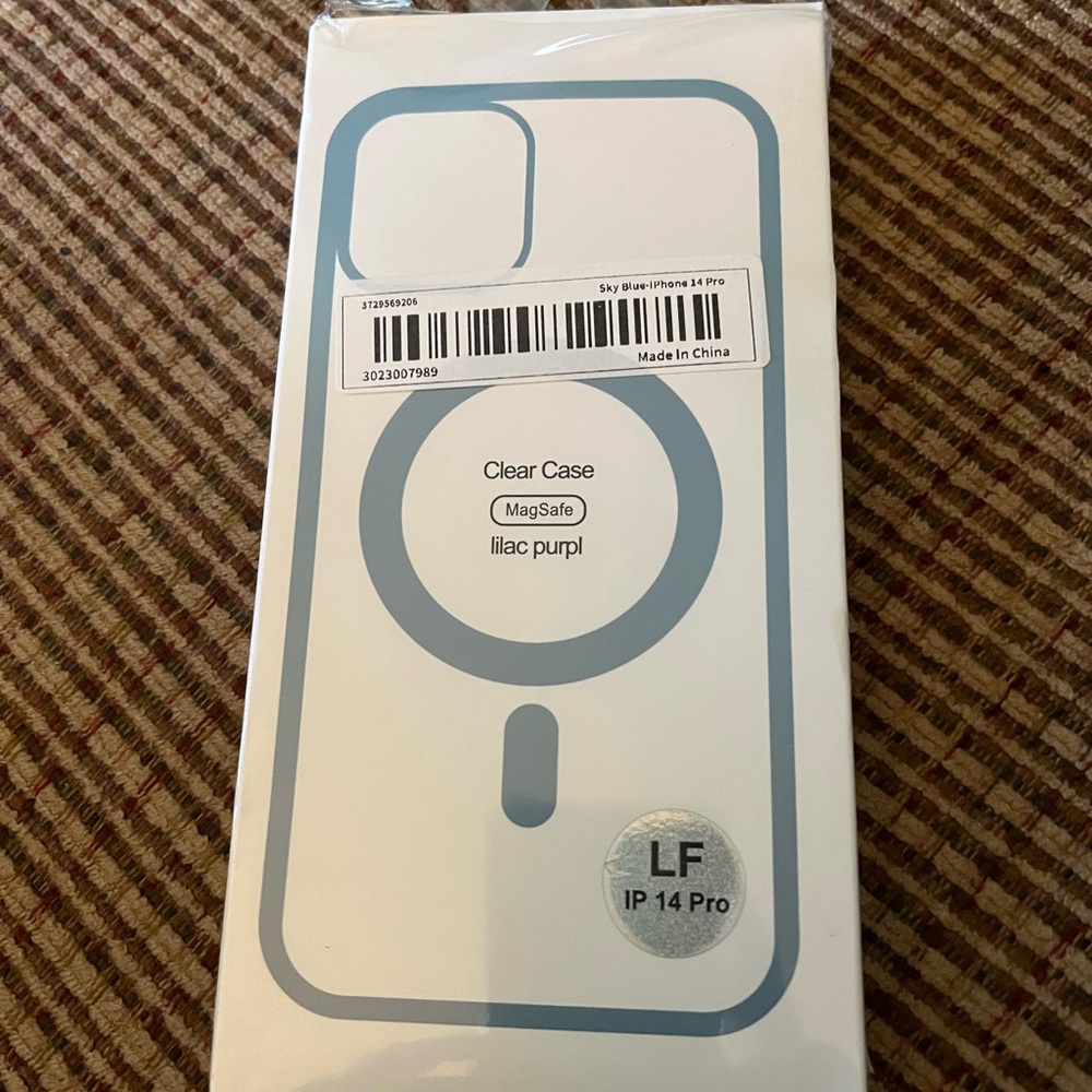 Apple iPhone 14 Pro Clear Case with Lilac Accent
